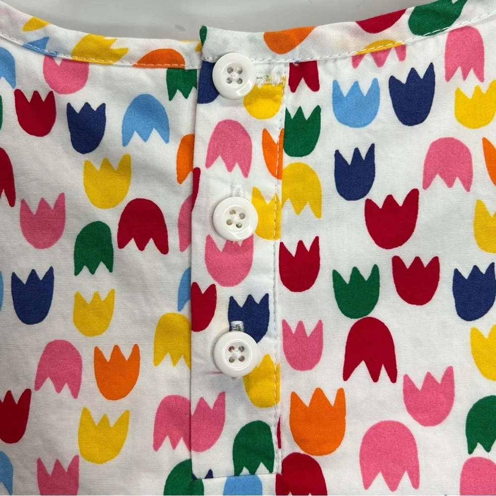 Hanna Andersson Girls Colorful Tulip Popover Sleeveless Top. Size‎ 14-16. NWT.